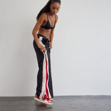Women Cargo Pants Women's Zipper Stitching Contrast Color Sports Casual Pants