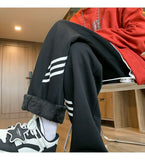 Men Sweatpants Men's Retro Oversize Straight-Leg Pants