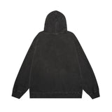 Men Hoodie Kitten Print Hooded Loose Sweater Loose
