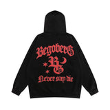 Men Hoodie Printed Hoodie Washed Autumn Long Sleeve Loose