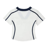 Women T-shirt Printed V-neck Short-Sleeved T-shirt Women's Summer Exposed Navel