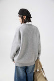 Unisex Sweater Autumn Affixed Cloth Embroidered Cardigan Sweater