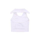 Women Vest Lapel Sleeveless Vest Short Girls' Summer Top