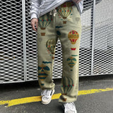Men Pant Printed Loose Trousers Casual Trousers