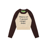 Women Sweater Short Sweater Women's round Neck Long Sleeve