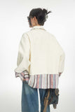Unisex Jacket Autumn Ethnic Style Stitching Denim