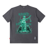 Men T Shirt Couple Summer Short Sleeve Loose Retro Angel Print T-shirt