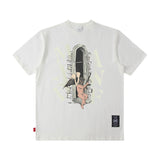 Men T Shirt Dark High Street T-shirt Men and Women Couple Loose Short Sleeve