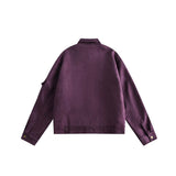 Unisex Jacket Autumn Fake Two Pieces Deerskin Leather-Patch Jacket Women's Clothing