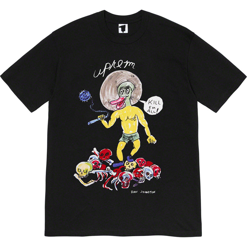 Mens T-shirts 20SS Daniel Johnston Kill Em All Tee Duck Cartoon Skull Short Sleeve T-Shirt