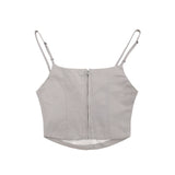 Women Vest Back Camisole Back Letter Print Girls Bottoming Vest