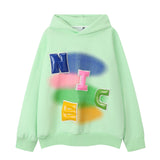 Men Hoodie Inkjet Printed Hoodie Men's Spring and Autumn Vintage Hip Hop Loose Hoodie