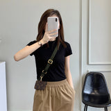 Women T-Shirt round Neck Short Sleeve T-shirt for Women Spring and Summer