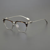 CHH Chrome Hearts Glasses Japanese fashion ultra-light pure titanium half-frame glasses frame
