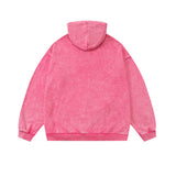 Men Hoodie Printed Sweater Men's Loose Washed-out Distressed Long Sleeve