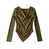 Women T-Shirt Long-Sleeved T-shirt Women's Bottoming Shirt Top
