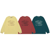 Men's Long Sleeve Shirt Long Sleeve Bottoming T-shirt Men's and Women's Vintage All-Match Long Sleeve