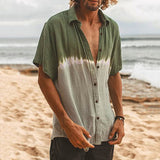 Men Shirt Men's Short Sleeve Shirt Summer Breathable Short Sleeve Shirt