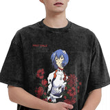 Men's Rei Ayanamied Evangelioned T Shirts Aesthetic Darker