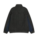 Men Denim Jacket Design Color Block Denim Jacket Men's Spring and Autumn Loose Wash Denim Jacket