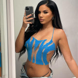 Women Halter Tops Women's Spring Backless Halter Lace-up Tube Top