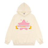 Men Hoodie Hooded Sweater Vibe Five-Pointed Star Print Loose