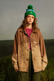 Unisex Jacket Autumn Vintage Hanging Dyed Coat Women's Clothing