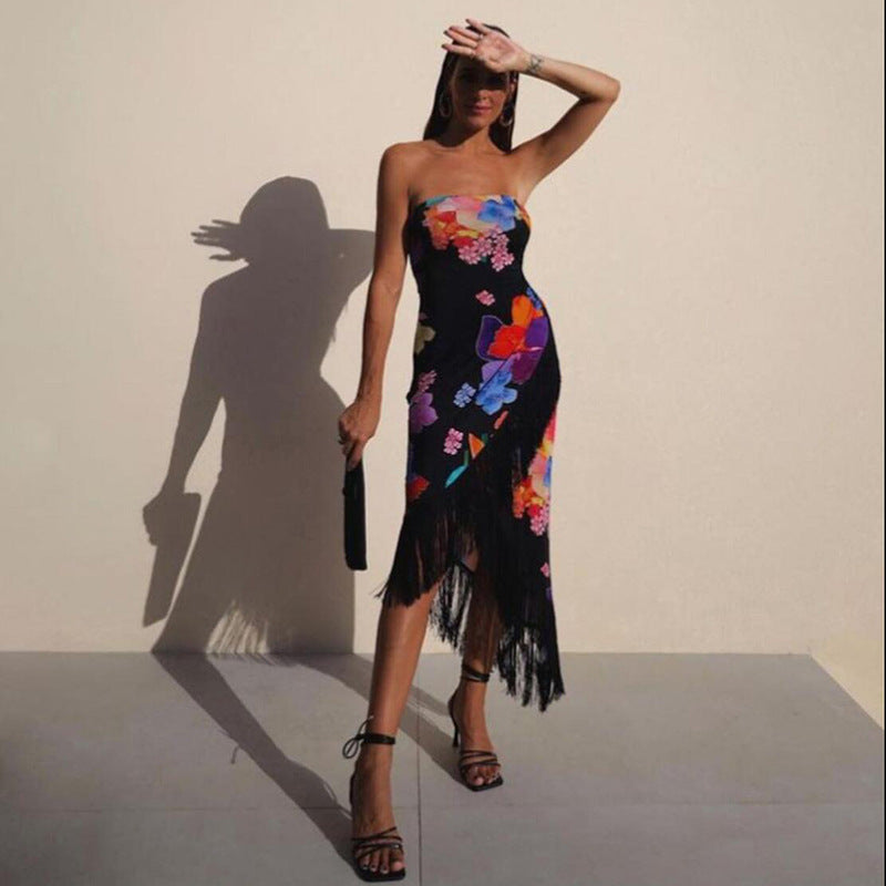 Women's Desses Dress Printed Beach Dress Midi Dress for Women
