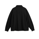Unisex Jacket Autumn Letter Printed Polo Shirt Women's Clothing