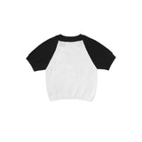 Women Sweater Short-Sleeved Sweater Girls' Letters Short Letters Casual Top
