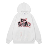 Men Hoodie Paste Cloth Embroidery Letter Hooded Sweater