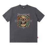 Men's T Shirt Printed Short-Sleeved T-shirt Men's and Women's Retro Loose Top