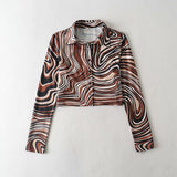 Women T-Shirt Short Knitted Shirt Top