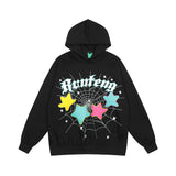 Men Hoodie Spider Web XINGX Printed Hooded Loose Sweater