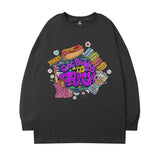 Men Long Sleeve Shirt Letter Printed Long Sleeve T-shirt Men Loose round Neck Autumn Sweater Men