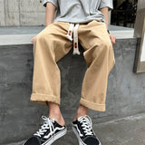 Men Sweatpants Summer Men's Loose Straight Retro Ins