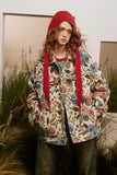 Unisex Jacket Autumn Floral Jacquard Coat Women's Clothing