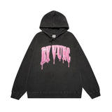 Men Hoodie Printed Washed Hooded Sweater Men's Loose Pullover Leisure Spring and Autumn