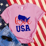 Women's Independence Day T Shirt round Neck Short Sleeve T-shirt Women's Top