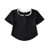 Women T-Shirt Summer Short Sleeve round Neck Women's T-shirt Top
