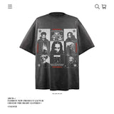 American vintage street T-shirt pure cotton men and women loose
