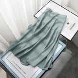 Women Skirt Spring and Summer Silky High Waist Skirt for Women