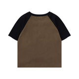 Women T-shirt Short-Sleeved T-shirt Girls' Summer round Neck with Exposed Navel