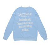 Men Long Sleeve Shirt Loose round Neck Sweater Male Letter Top Autumn