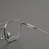 CHH Chrome Hearts Glasses Pure Titanium Ultra Light Wide Large Face Double Beam Myopia Glasses Frame