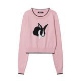Women Sweater Girls' Autumn Crew Neck Long Sleeve Casual