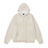 Men Hoodie Cardigan Sweater Men's Stitching Hooded Jacket