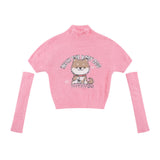 Women Sweater Shiba Dog Oversleeve Sweaters Women's Clothing Wool Autumn Leisure Sweater