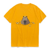 Funny Capybara Cotton T-Shirts Animal Print Men Women
