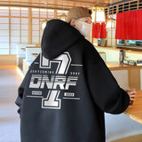 Men Hoodie Printed Sweater Men's Autumn Hong Kong Style Hiphop Pullover